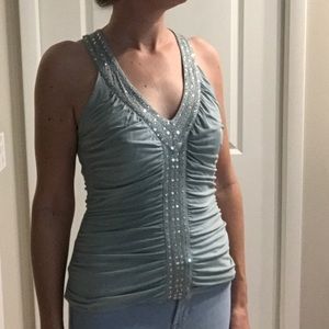 Arden B sequin ruched tank s small